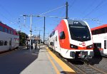 Caltrain # 136 arriving into the San Jose Diridon station heading to Tamien.